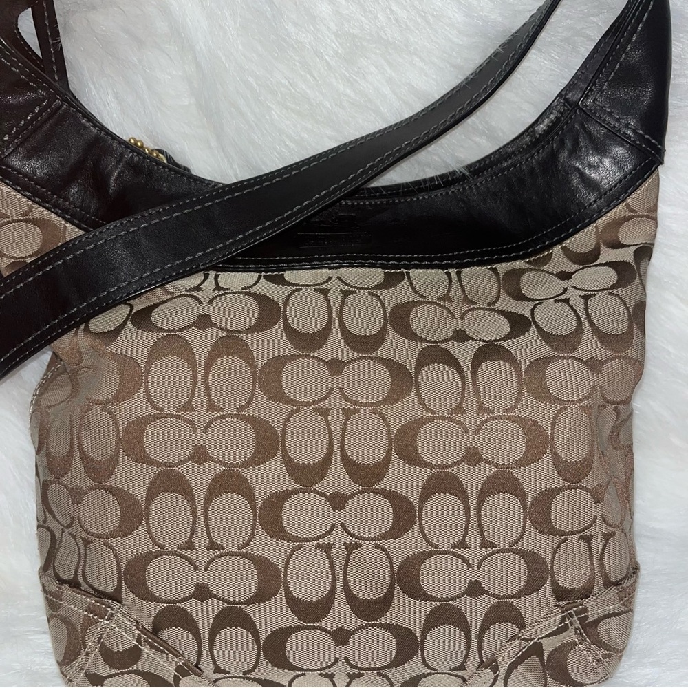 Coach Brown and Black Y2K bleecker crossbody bag